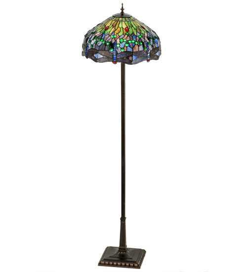 67"H Tiffany Hanginghead Dragonfly Floor Lamp