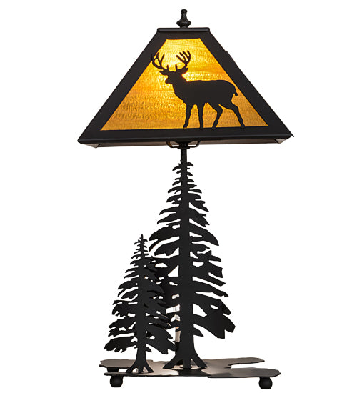 21" High Placid Deer W/Lighted Base Table Lamp