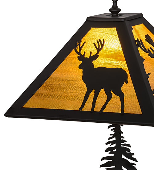 21" High Placid Deer W/Lighted Base Table Lamp