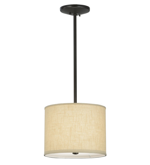 14"W Cilindro Beige Textrene Pendant