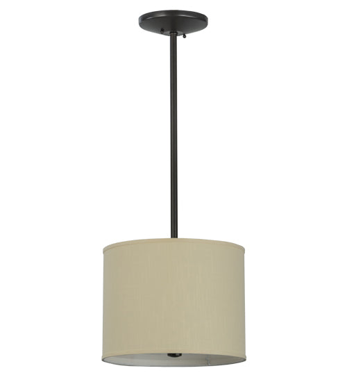 14"W Cilindro Beige Textrene Pendant