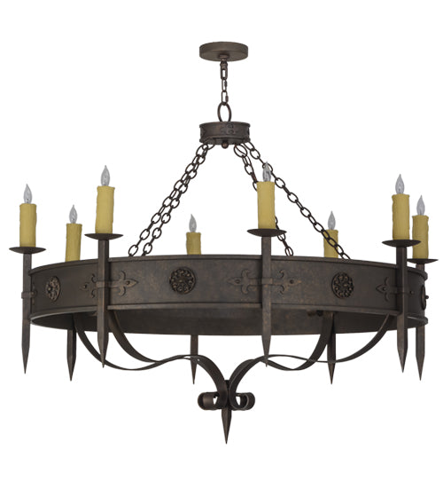 54"W Calandra 8 Lt Chandelier