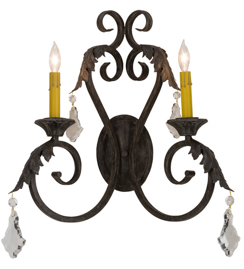 19"W Josephine 2 Lt Wall Sconce