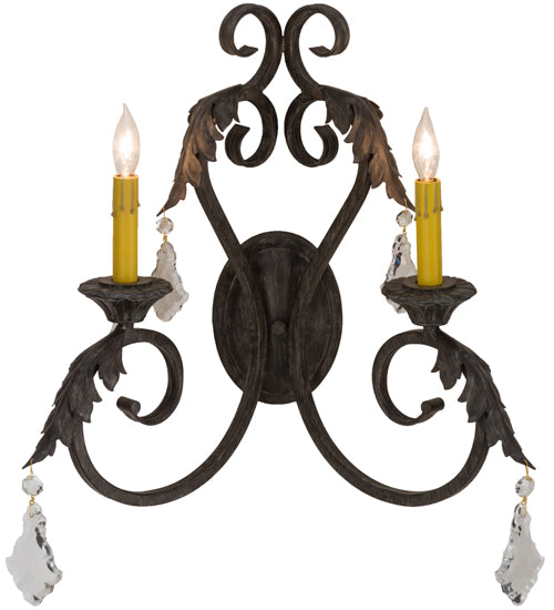 19"W Josephine 2 Lt Wall Sconce