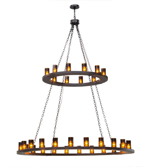 72"W Loxley 36 Lt Two Tier Chandelier