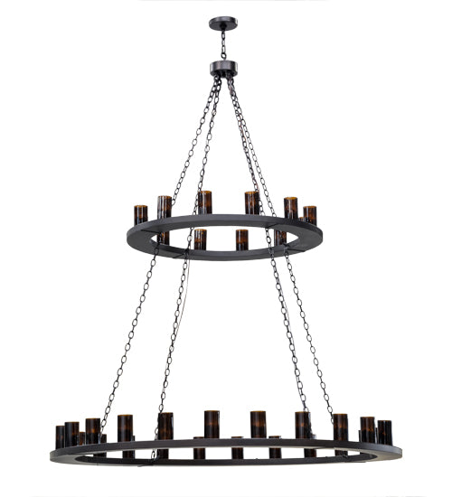 72"W Loxley 36 Lt Two Tier Chandelier