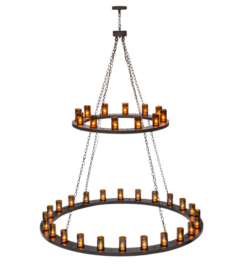 72"W Loxley 36 Lt Two Tier Chandelier