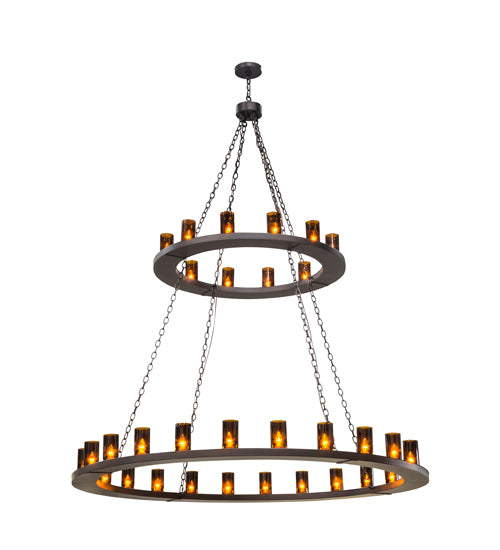 72"W Loxley 36 Lt Two Tier Chandelier