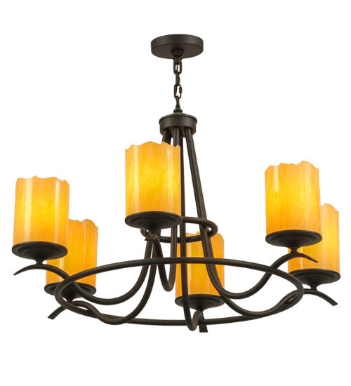 39"W Octavia 6 Lt Chandelier