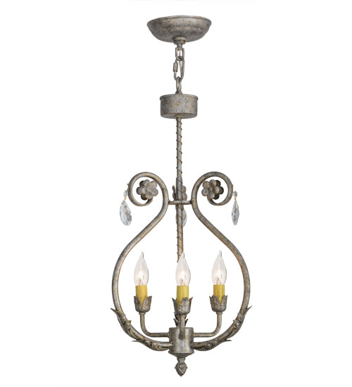 12"W Antonia 3 Lt Chandelier