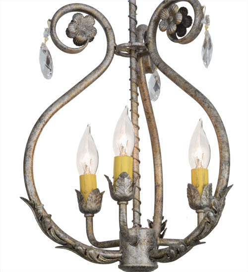 12"W Antonia 3 Lt Chandelier