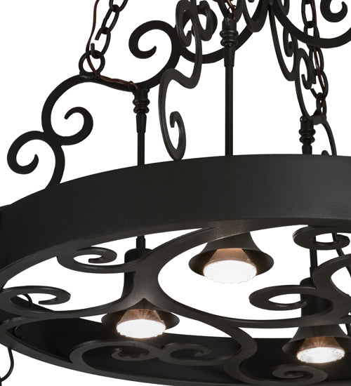 32" Wide Dior 4 Light Pot Rack