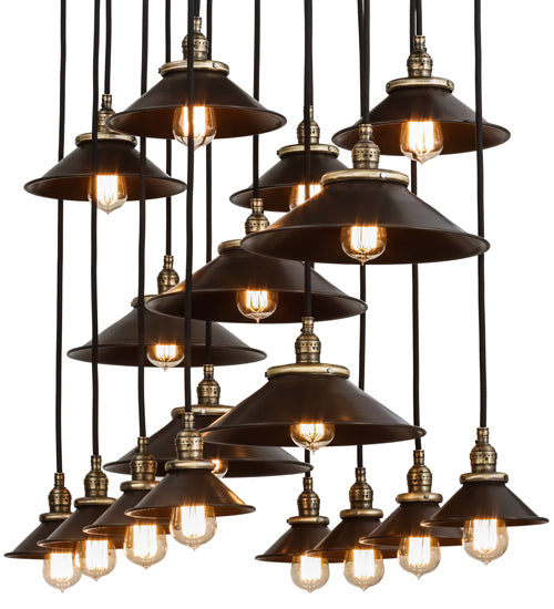 54"L Revival Chic 17 Lt Cascading Pendant