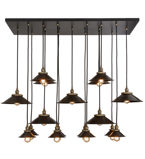 54"L Revival Chic 17 Lt Cascading Pendant