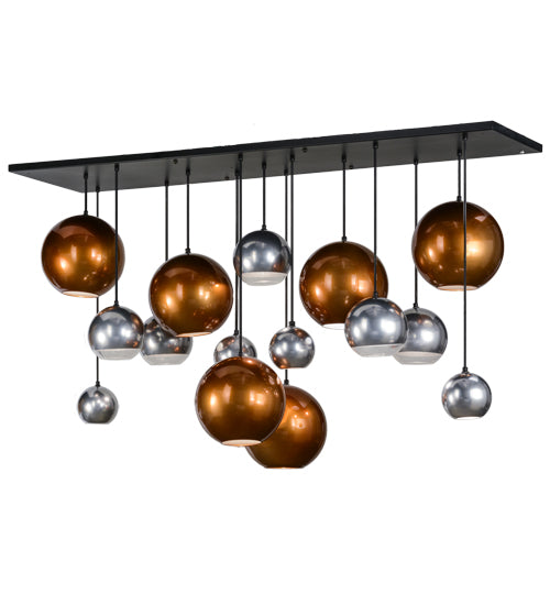 72"L Bola Metalica 15 Lt Cascading Pendant