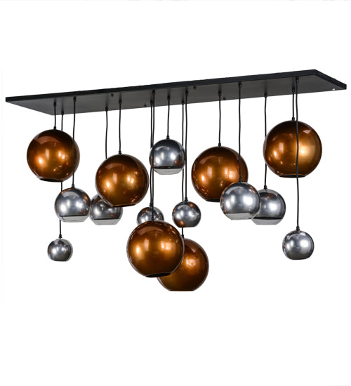 72"L Bola Metalica 15 Lt Cascading Pendant