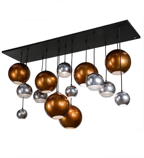 72"L Bola Metalica 15 Lt Cascading Pendant