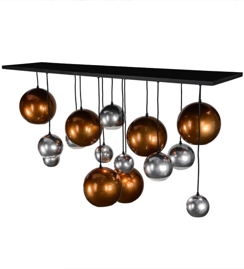 72"L Bola Metalica 15 Lt Cascading Pendant