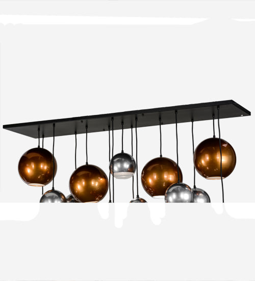 72"L Bola Metalica 15 Lt Cascading Pendant