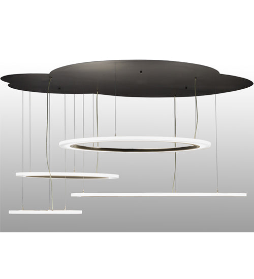 84" Wide Anillo 4 Ring LED Cascading Pendant