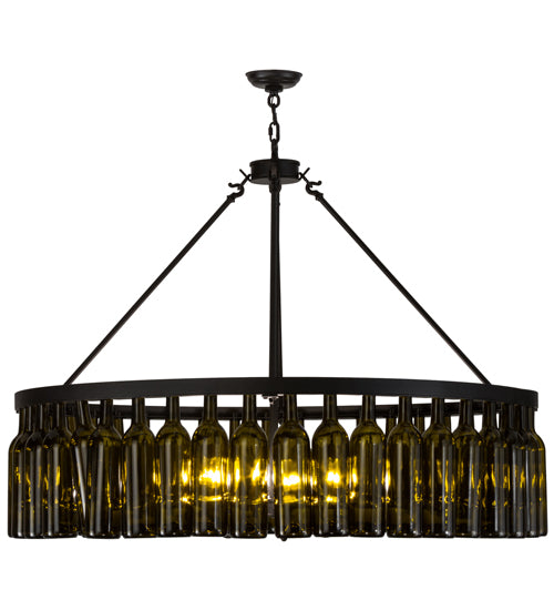 48"W Tuscan Vineyard Estate 44 Wine Bottle Chandelier