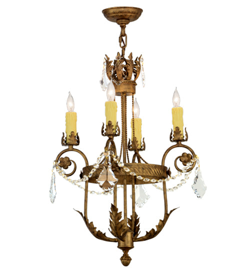 18"W Antonia 4 Lt Chandelier