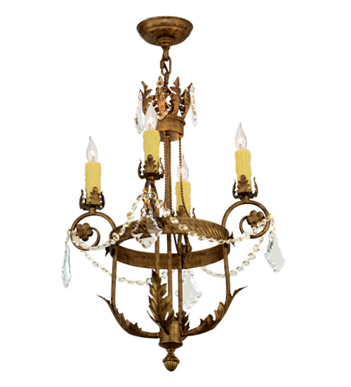 18"W Antonia 4 Lt Chandelier