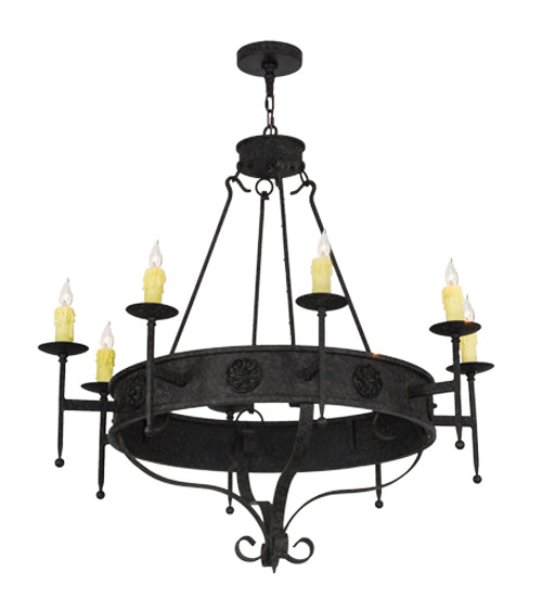 42"W Lorenzo 8 Lt Chandelier