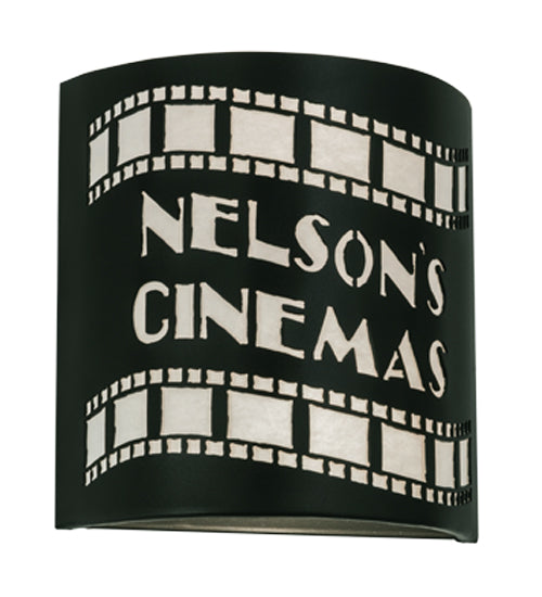 9.5"W Tinseltown Filmstrip Personalized Wall Sconce