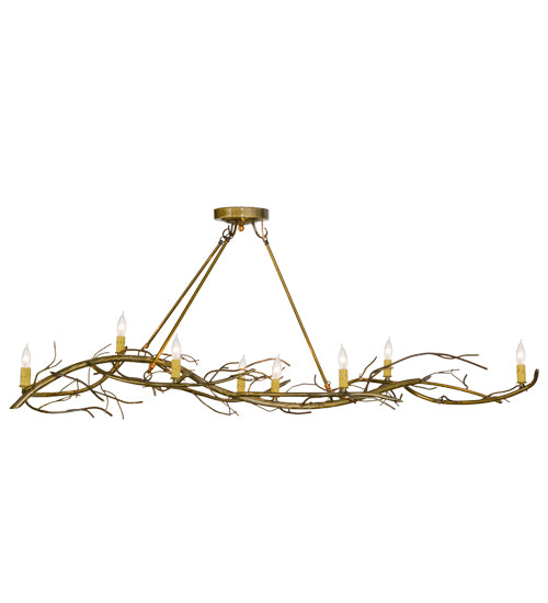 57"L Winter Solstice 8 Lt Oblong Chandelier