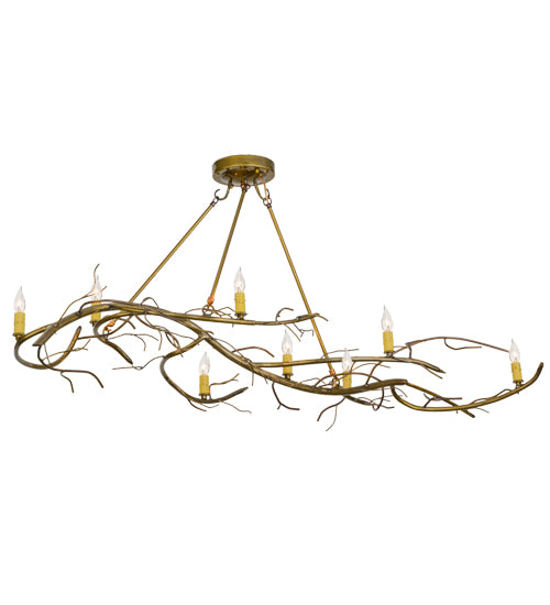 57"L Winter Solstice 8 Lt Oblong Chandelier