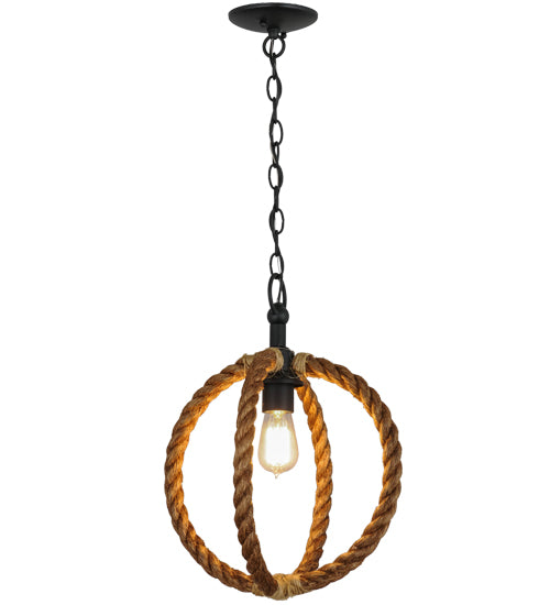 14"W Cilindro Bola Rope Pendant