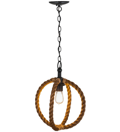 14"W Cilindro Bola Rope Pendant