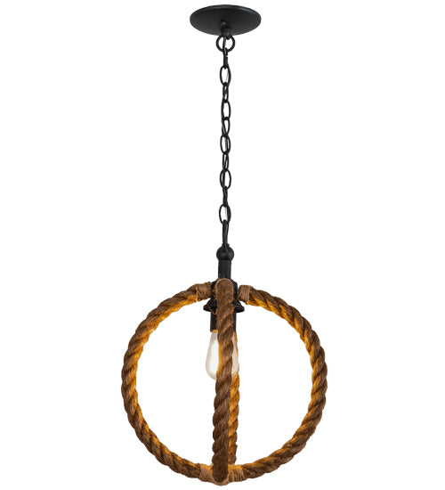 14"W Cilindro Bola Rope Pendant