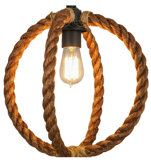 14"W Cilindro Bola Rope Pendant