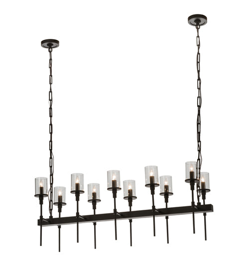 42" Long Fantasy 10 Light Oblong Chandelier