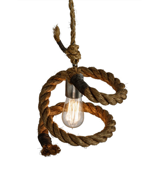 9.5"W Rope Mini Pendant