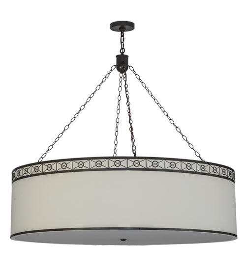 54"W Cilindro Circle X Textrene Pendant