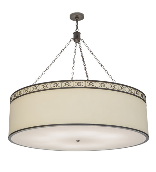 54"W Cilindro Circle X Textrene Pendant