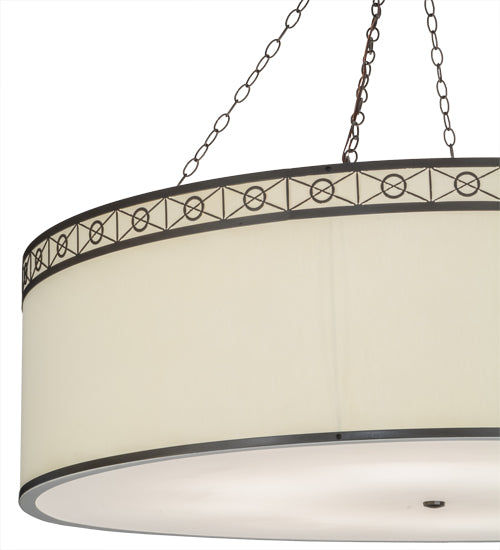 54"W Cilindro Circle X Textrene Pendant