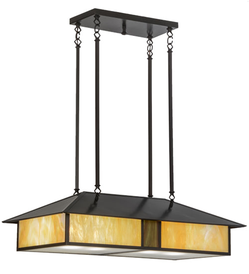 36"L Double Bar Mission Oblong Pendant