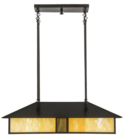 36"L Double Bar Mission Oblong Pendant