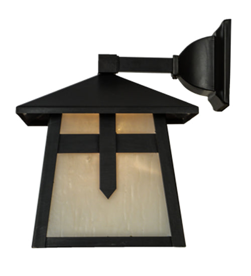 9"W Stillwater Cross Mission Solid Mount Wall Sconce