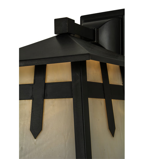 9"W Stillwater Cross Mission Solid Mount Wall Sconce