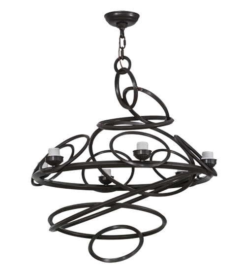 29" Wide Anneau 6 Light Chandelier