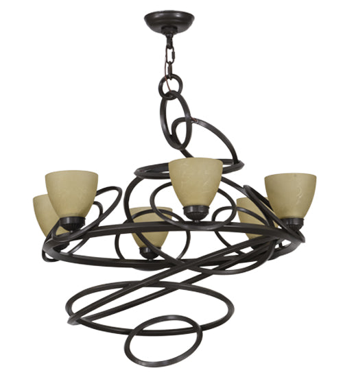 29" Wide Anneau 6 Light Chandelier