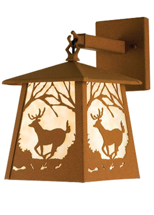 7.5"W Deer At Dawn Hanging Wall Sconce