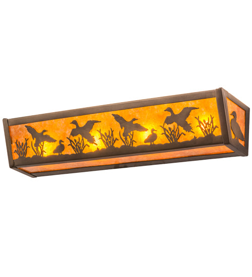 24"W Ducks In Flight Vanity Light