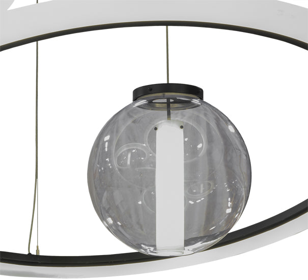 84" Wide Anillo Bola 4 Ring LED Cascading Pendant