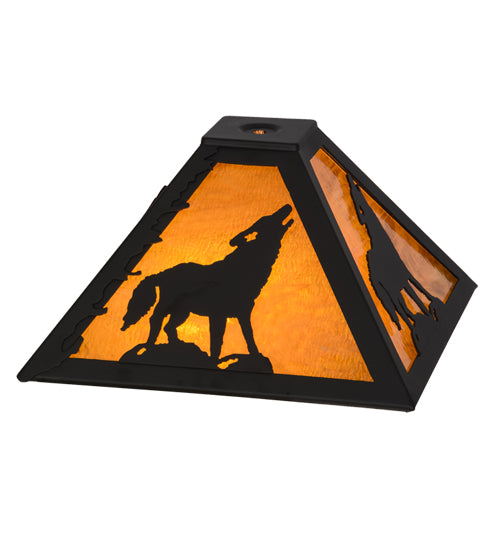 11.5"Sq Howling Wolf Shade